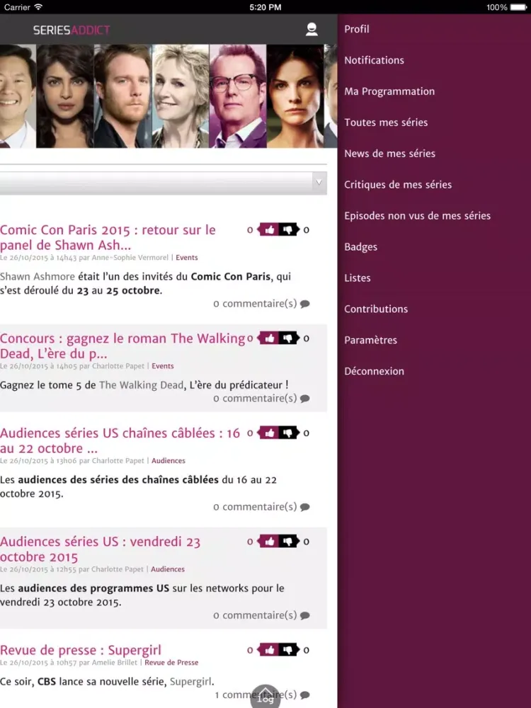 SeriesAddict.fr iPad  سکرین شاٹس
