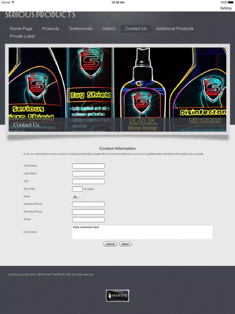 Serious Products iPad 应用截图