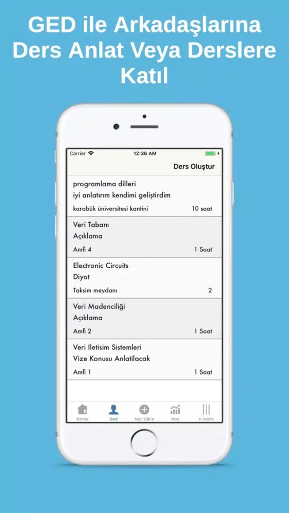 Screenshot di Notbulutu: Ders Notları