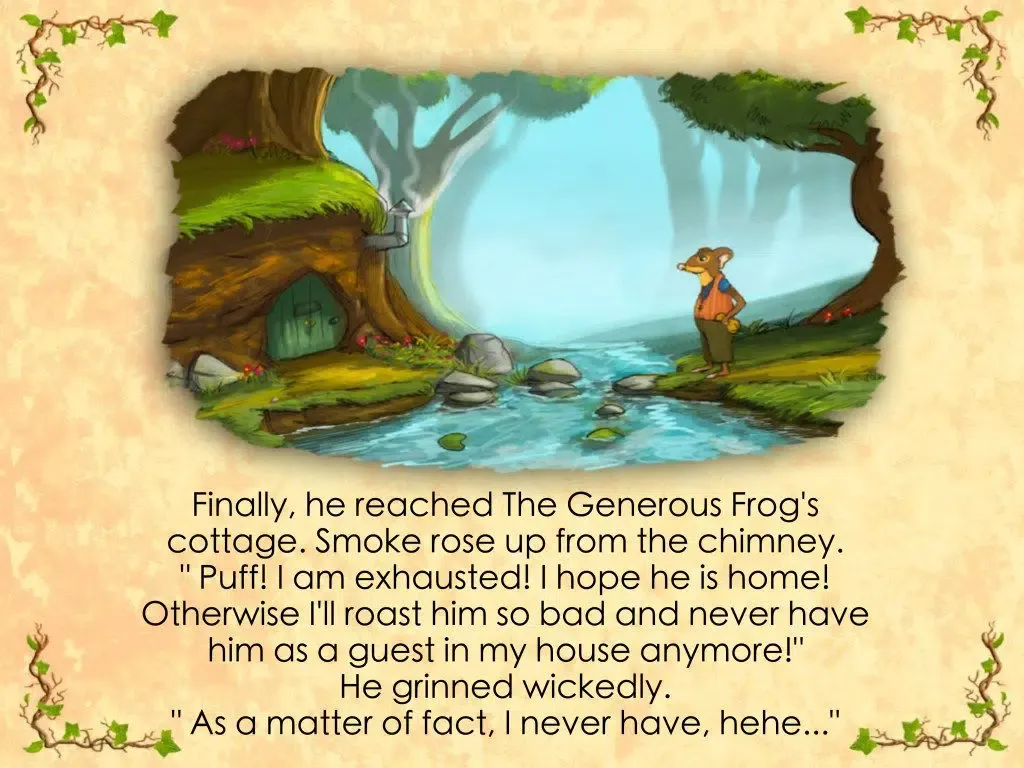 Captures d'écran de "The Pinchpenny Mouse" interactive animated storybook iPad 