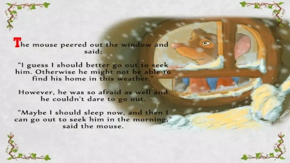 Captures d'écran de "The Pinchpenny Mouse 2" winter adventure interactive storybook