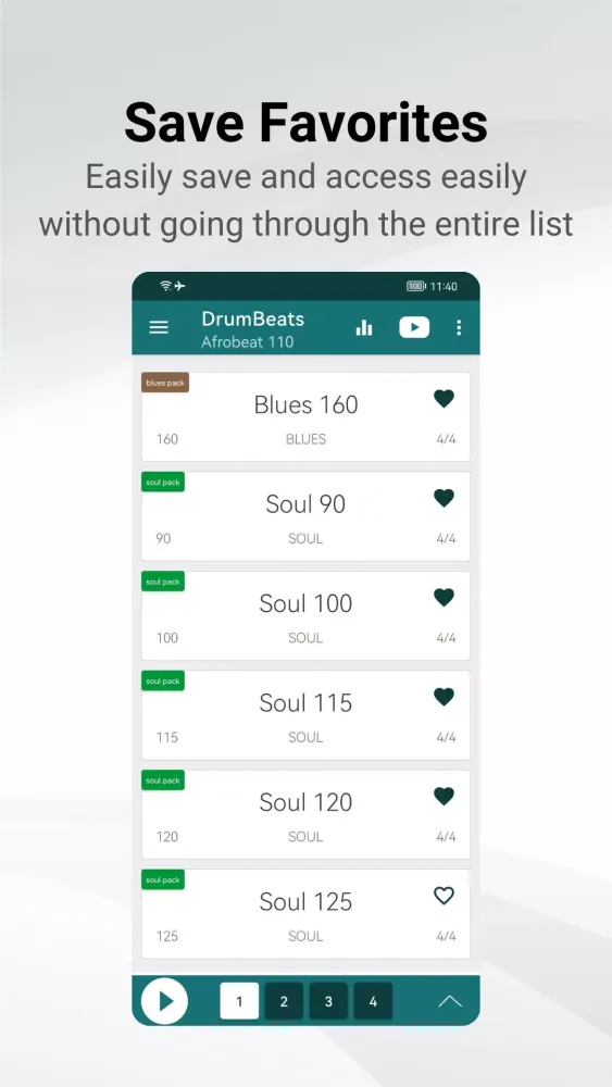 Capturas de tela do DrumBeats