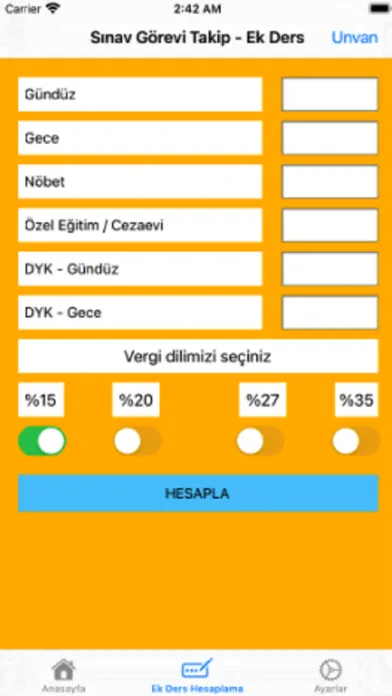 Sınav Görevi Takip Screenshots