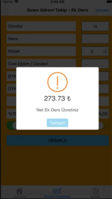 Sınav Görevi Takip Screenshots