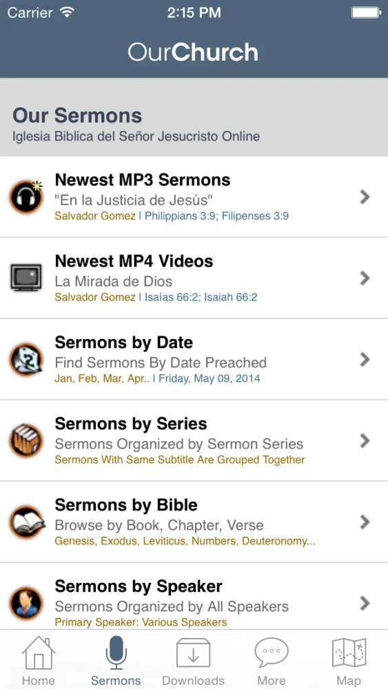 Captures d'écran de Iglesia Biblica del Señor Jesucristo