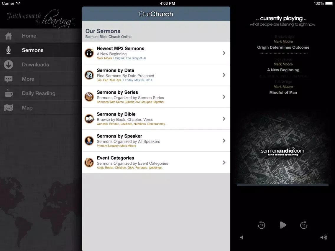 Ảnh chụp màn hình của Belmont Bible Church iPad 