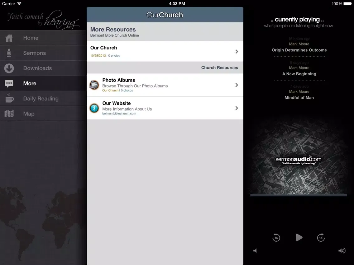 Ảnh chụp màn hình của Belmont Bible Church iPad 