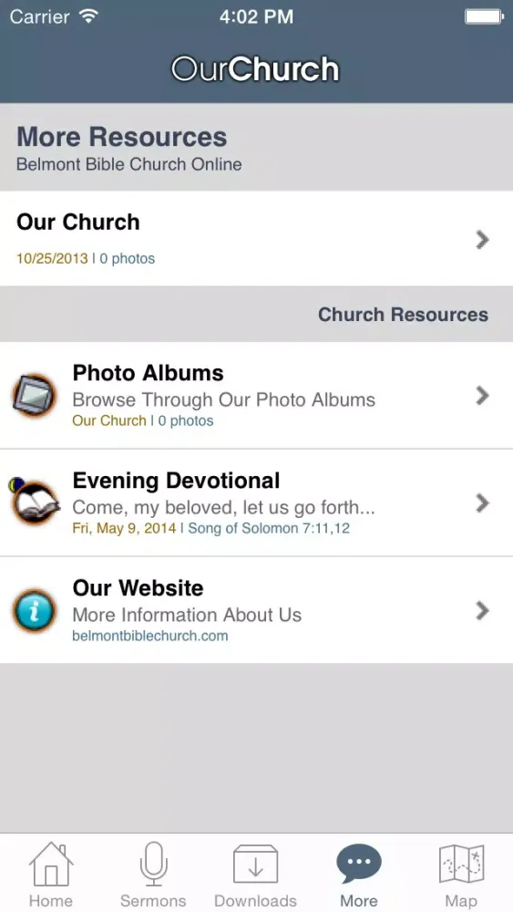 Ảnh chụp màn hình của Belmont Bible Church