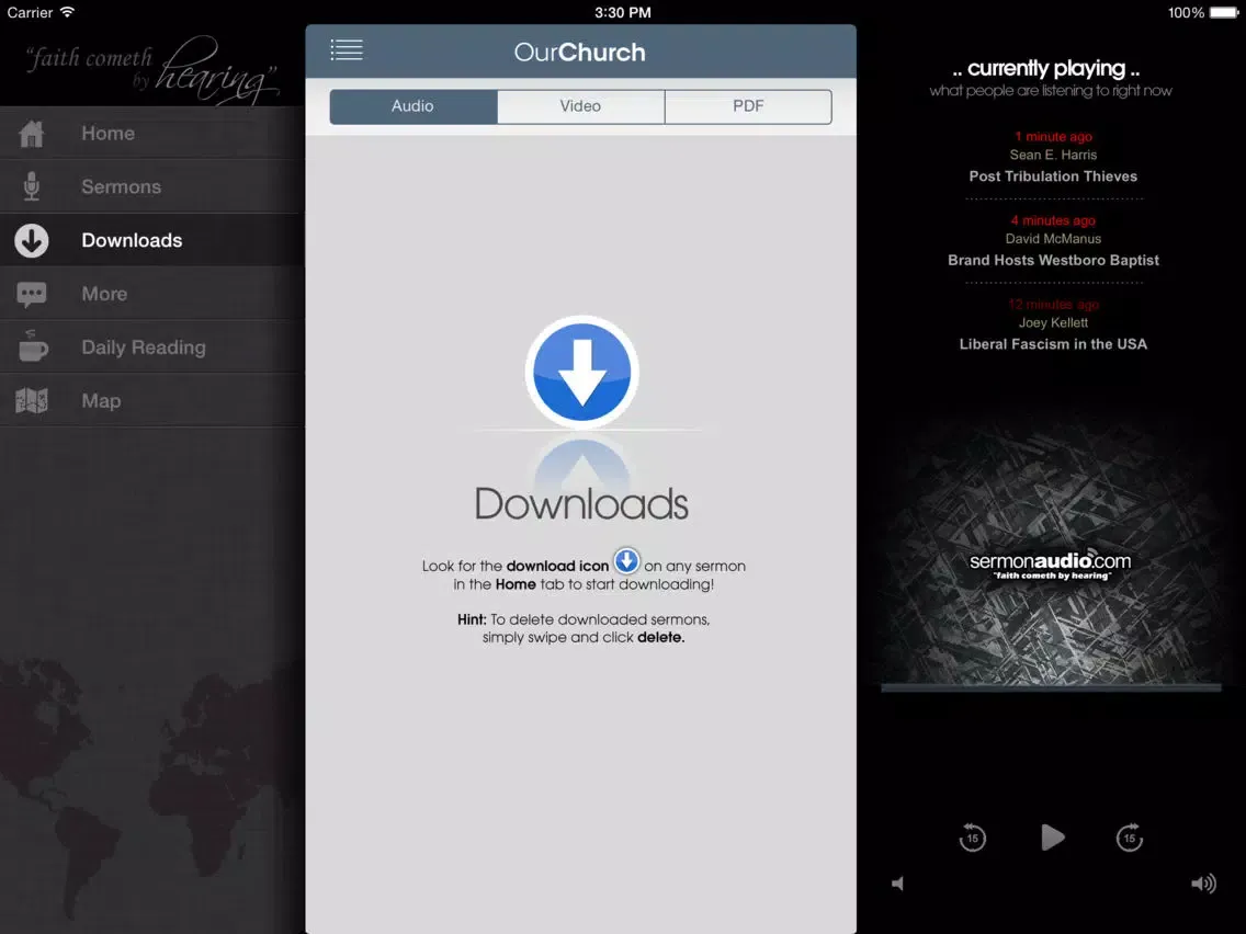 Capturas de pantalla de Berean Baptist Church iPad 