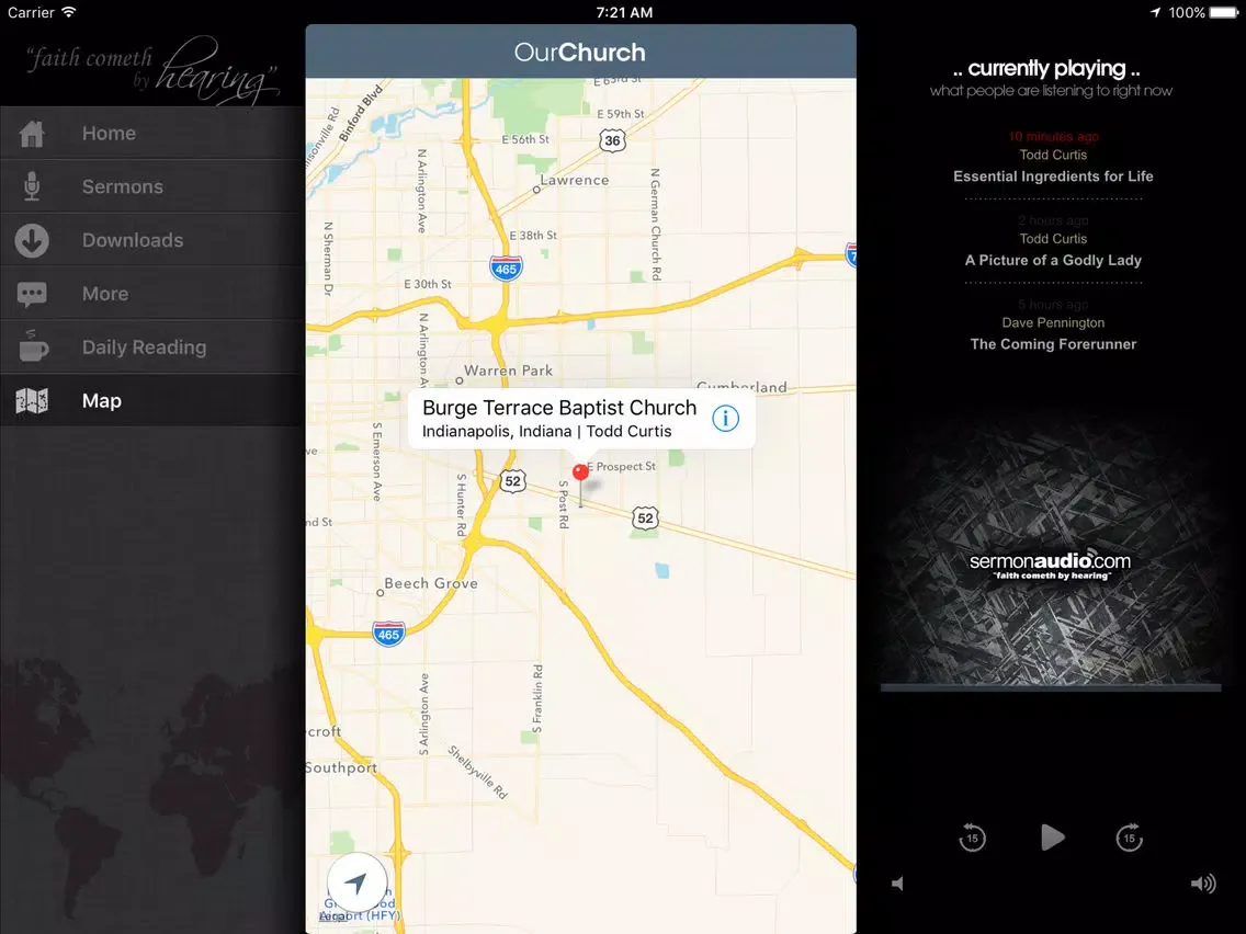 Burge Terrace Baptist Church iPad  Screenshots