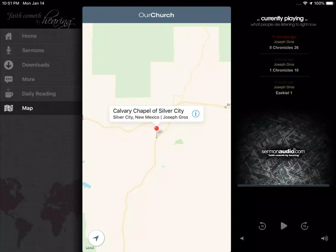 Capturas de tela do Calvary Chapel of Silver City iPad 