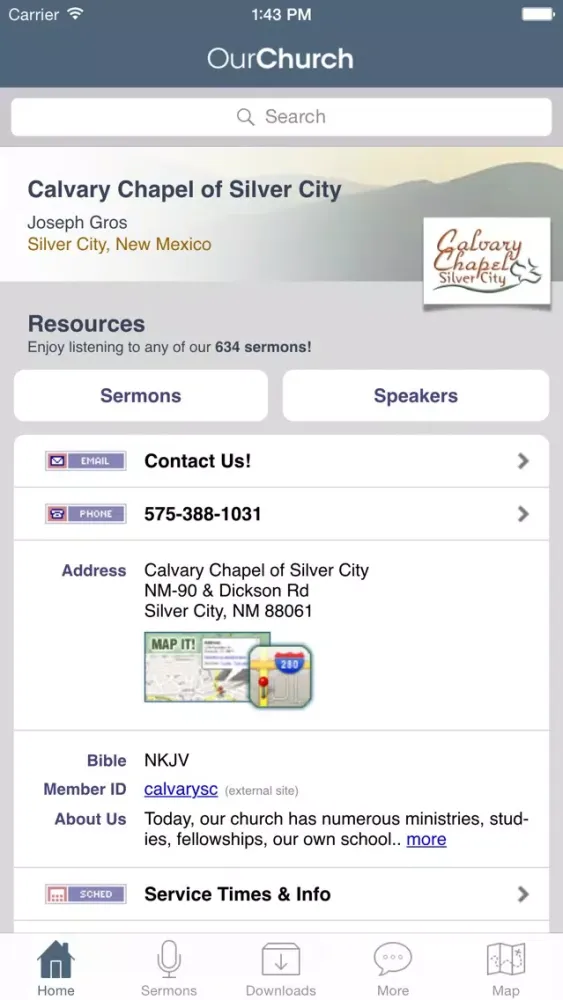 Capturas de tela do Calvary Chapel of Silver City