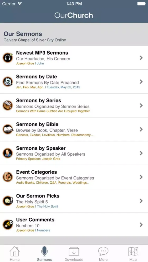 Capturas de tela do Calvary Chapel of Silver City