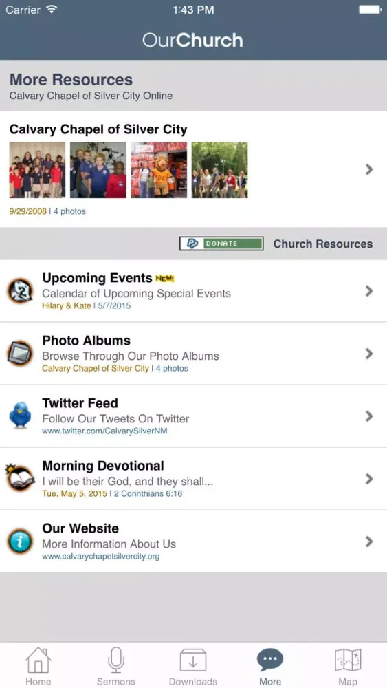 Capturas de tela do Calvary Chapel of Silver City