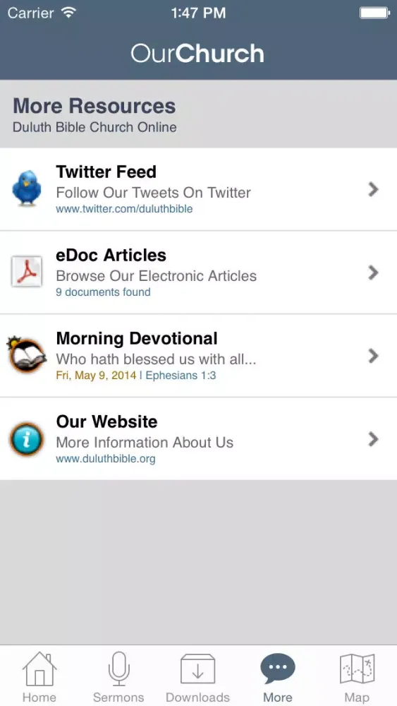 Capturas de pantalla de Duluth Bible Church