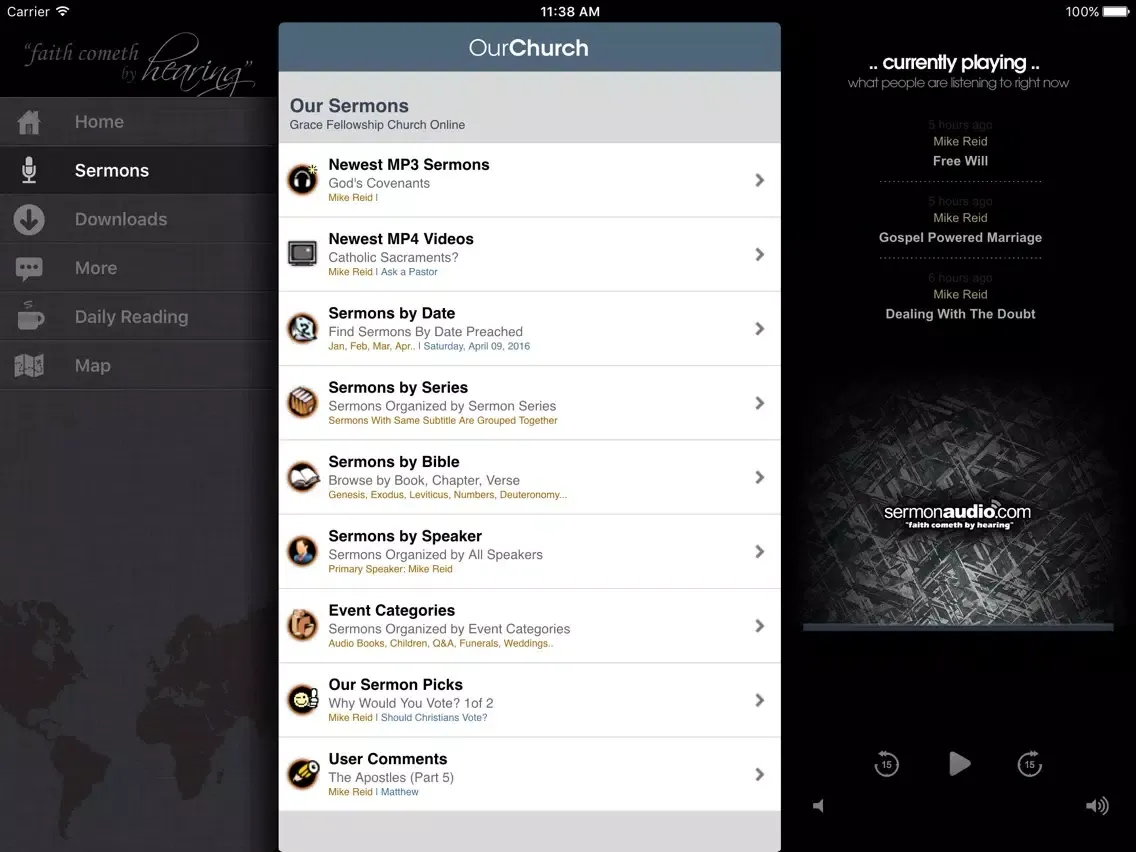 Ảnh chụp màn hình của Grace Fellowship Church - Davenport, Iowa iPad 