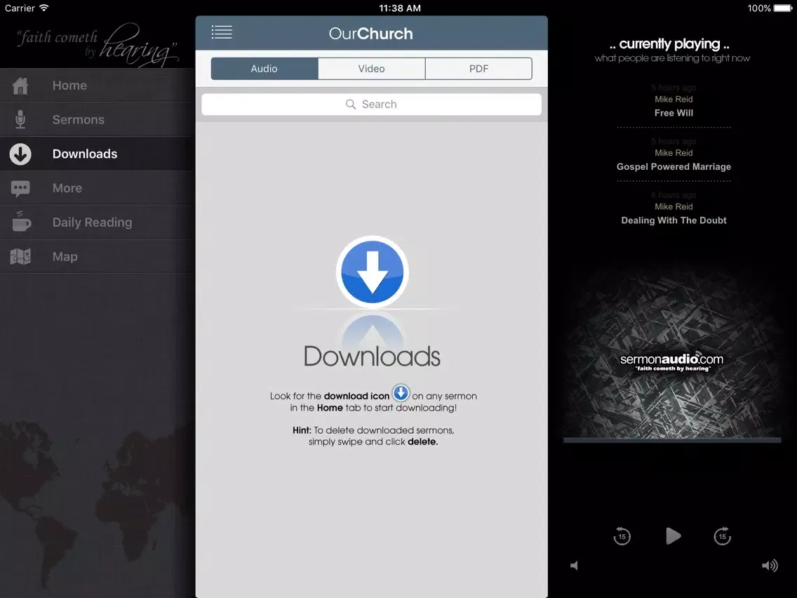 Ảnh chụp màn hình của Grace Fellowship Church - Davenport, Iowa iPad 