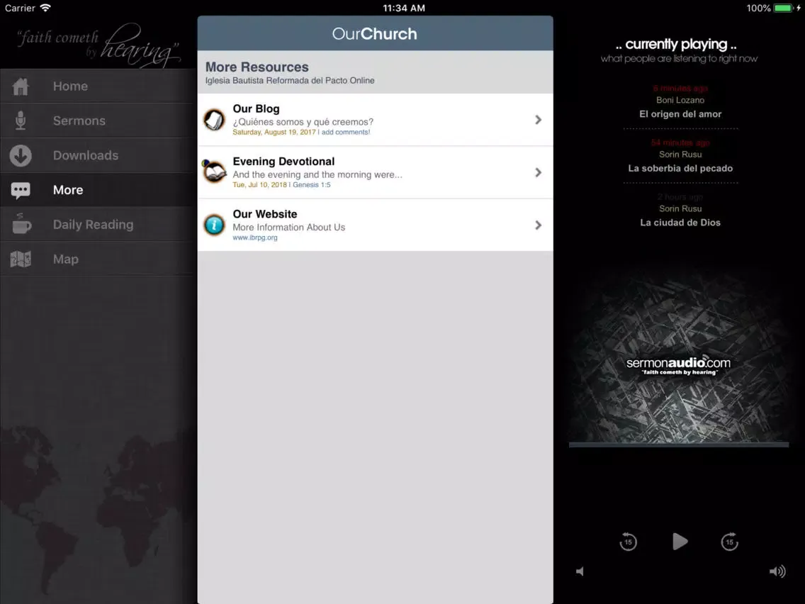 Iglesia Reformada de Madrid iPad 應用截圖