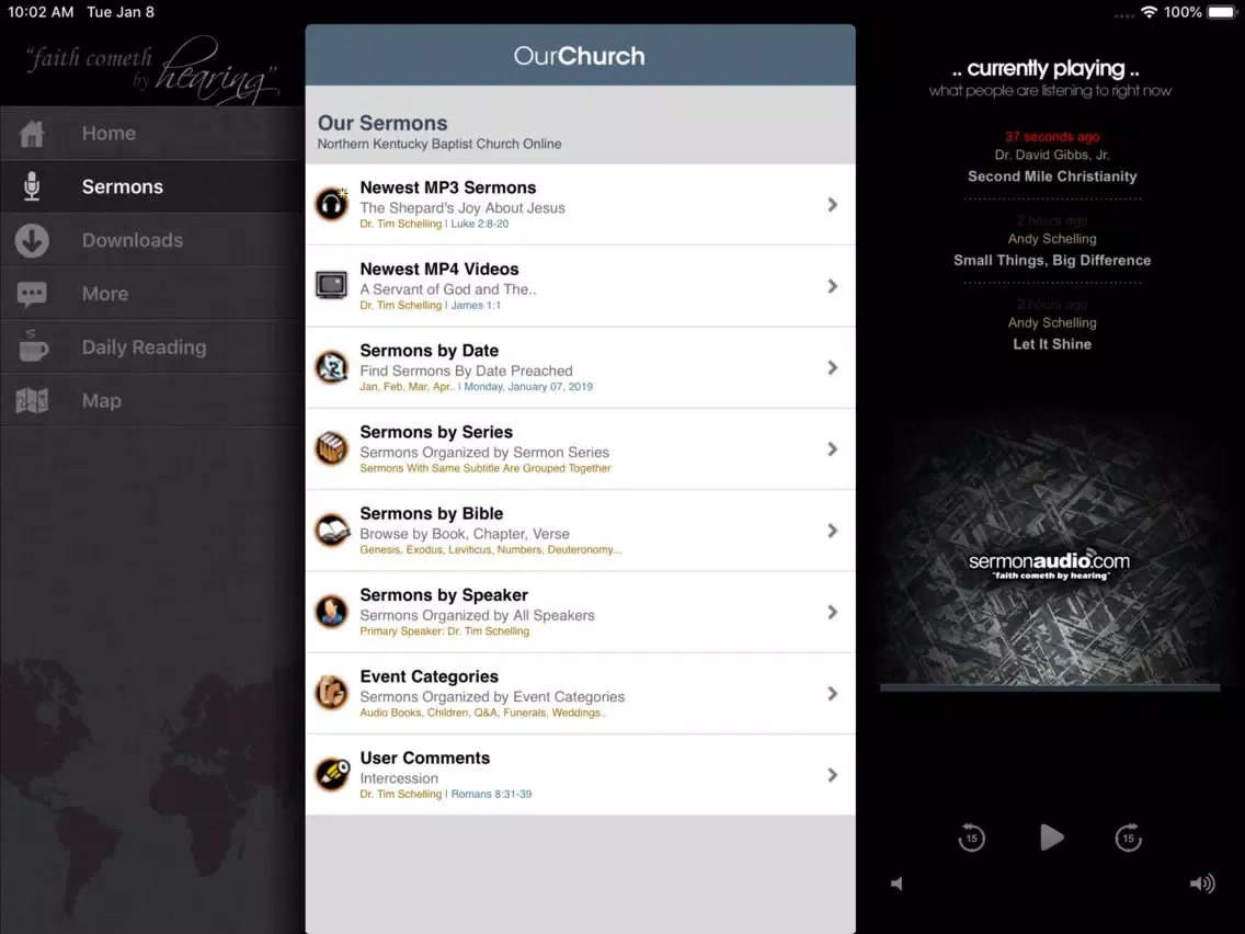 Zrzuty ekranu Northern Kentucky Baptist iPad 