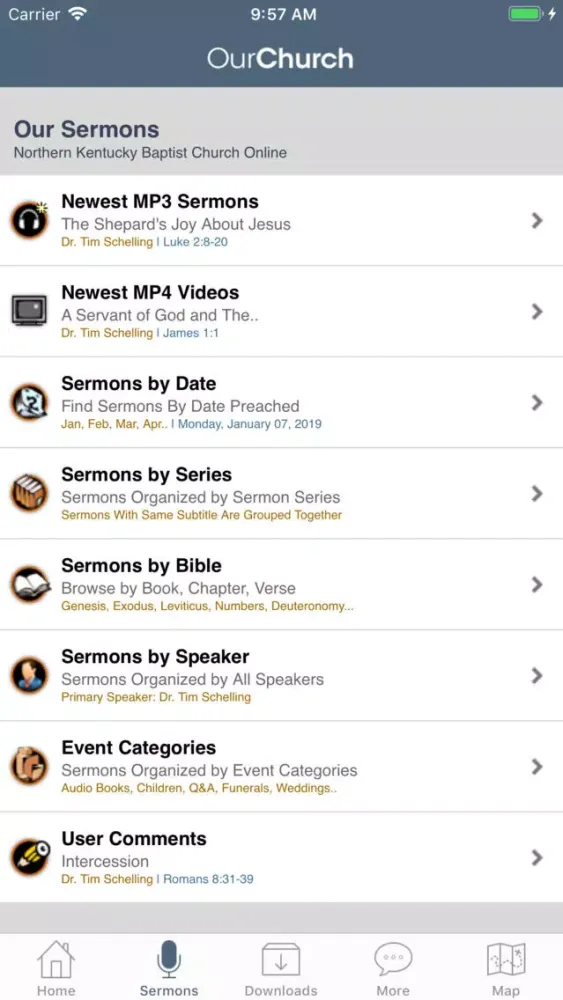 Zrzuty ekranu Northern Kentucky Baptist
