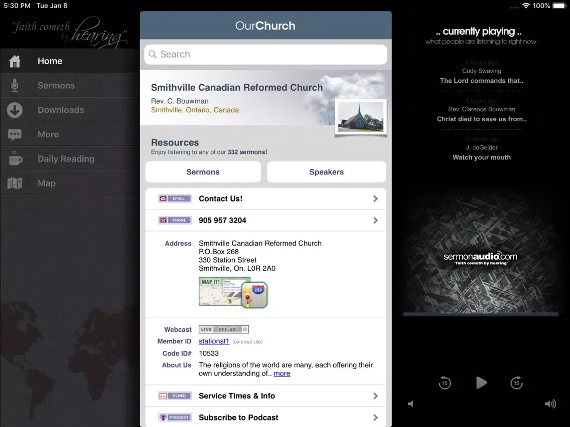 Smithville Canadian Reformed iPad  スクリーンショット
