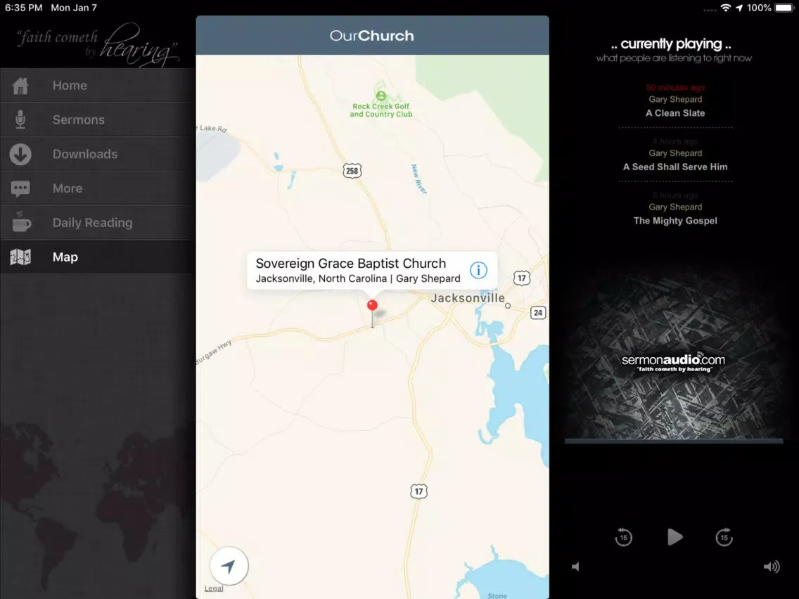 Sovereign Grace Jacksonville iPad  스크린샷