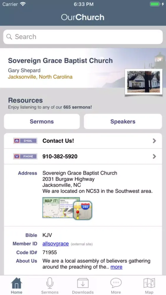 Sovereign Grace Jacksonville 스크린샷
