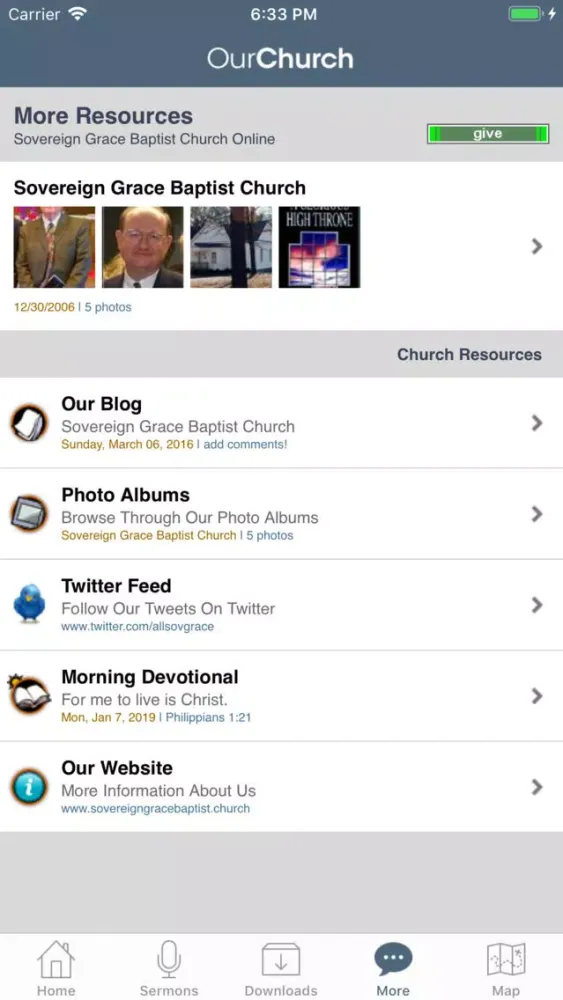 Sovereign Grace Jacksonville 스크린샷