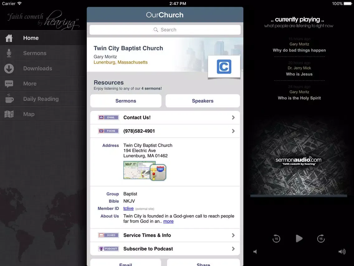 تصاویر Twin City Baptist Church iPad 