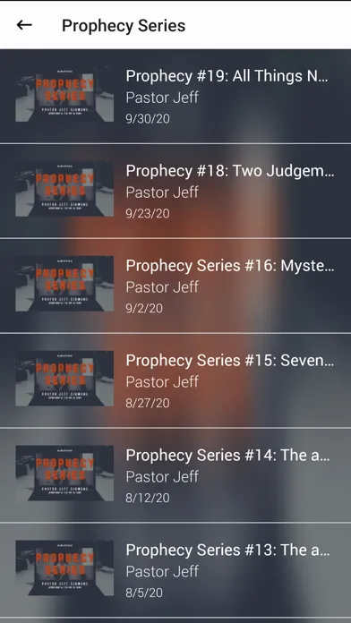 Capturas de tela do Church 3.0