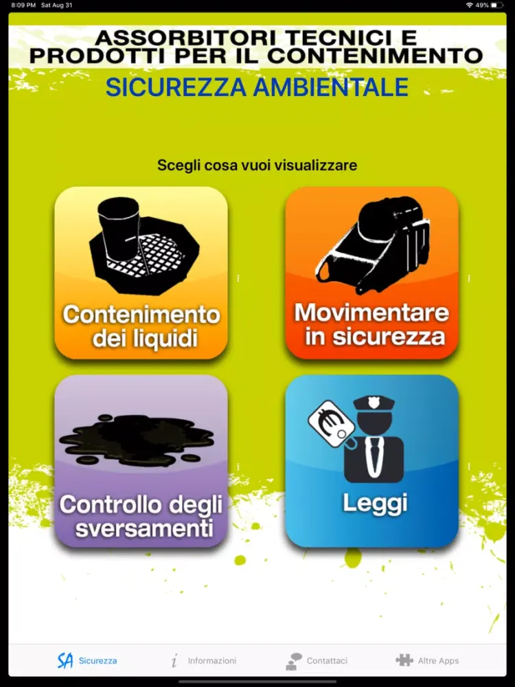 Zrzuty ekranu Sicurezza Ambientale iPad 