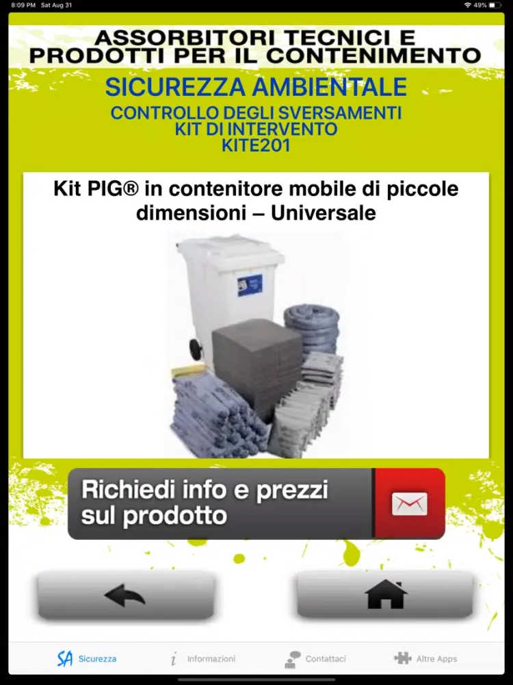 Zrzuty ekranu Sicurezza Ambientale iPad 