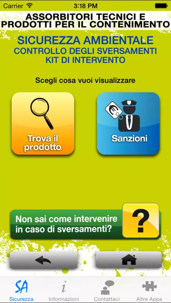 Zrzuty ekranu Sicurezza Ambientale