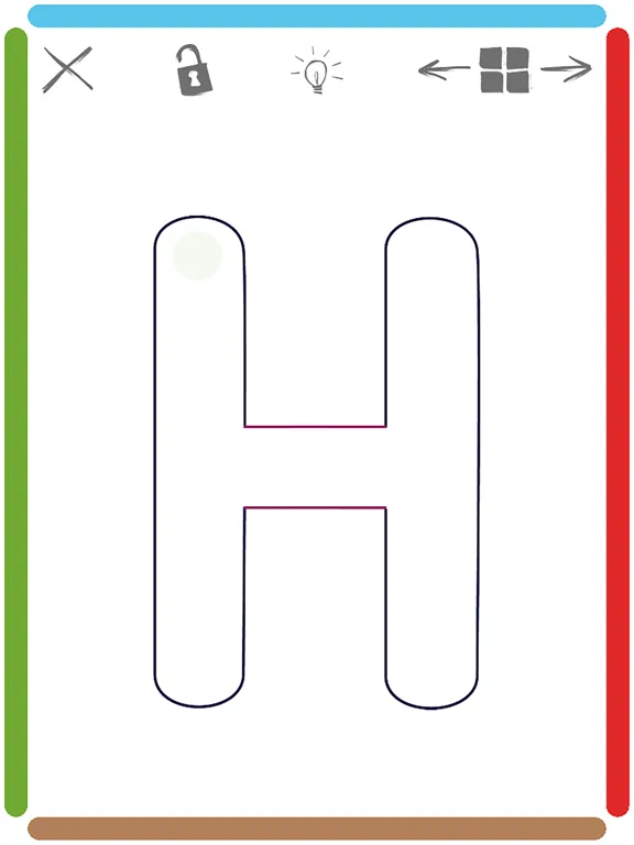 Writing in capital letters (L) iPad  Screenshots