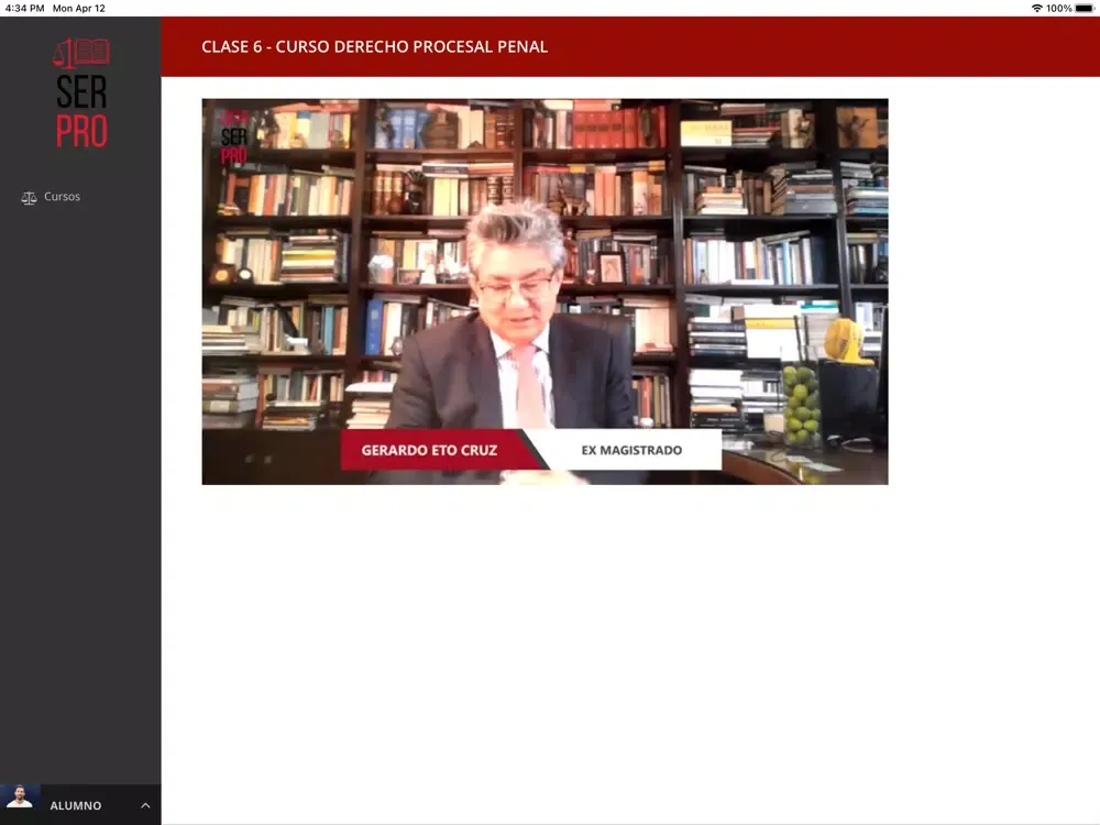 Zrzuty ekranu Aula Virtual - SERPRO iPad 