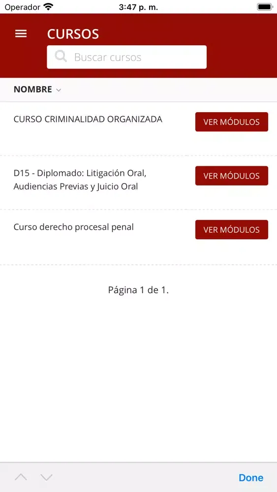 Zrzuty ekranu Aula Virtual - SERPRO