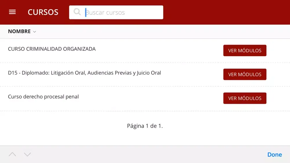Zrzuty ekranu Aula Virtual - SERPRO