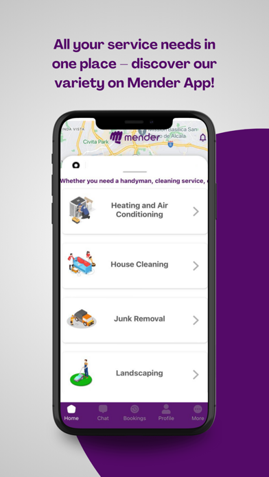 Tangkapan layar Mender App
