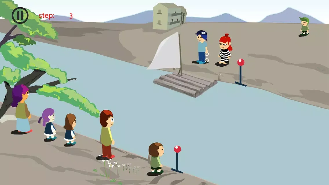 Tangkapan skrin Crossing the river2 - a casual strategy game