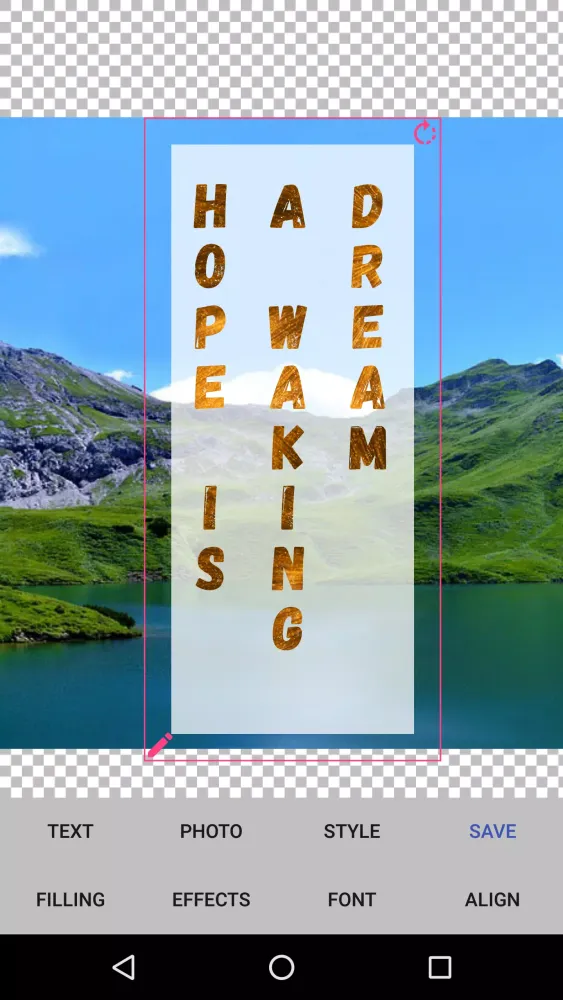 Capturas de pantalla de Text on the picture 2.0
