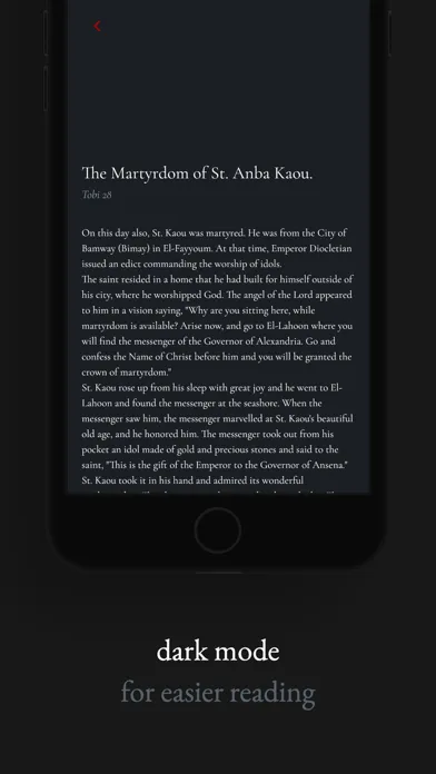 Zrzuty ekranu Coptic Orthodox Synaxarium