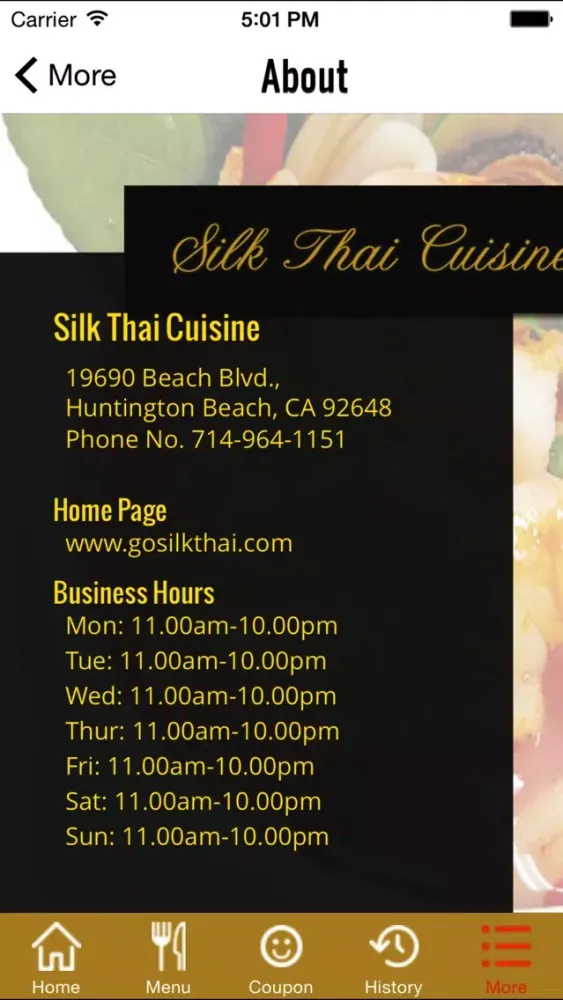 Zrzuty ekranu Silk Thai