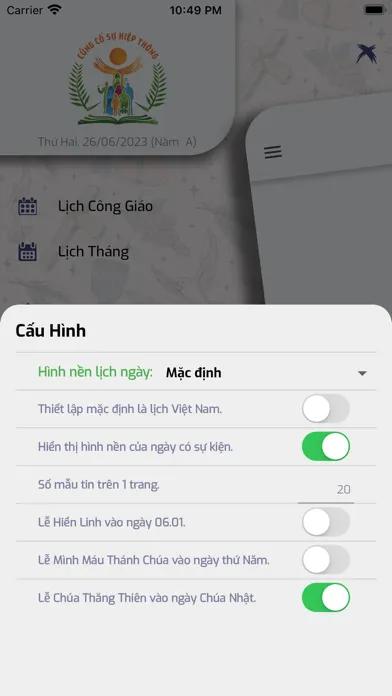 Скриншоты Vietnamese Catholic Calendar