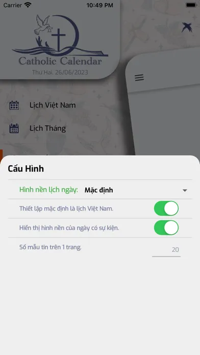 Скриншоты Vietnamese Catholic Calendar