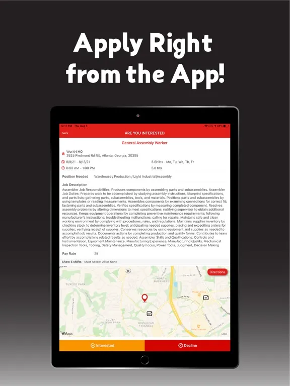 Zrzuty ekranu Allegiance Staffing iPad 