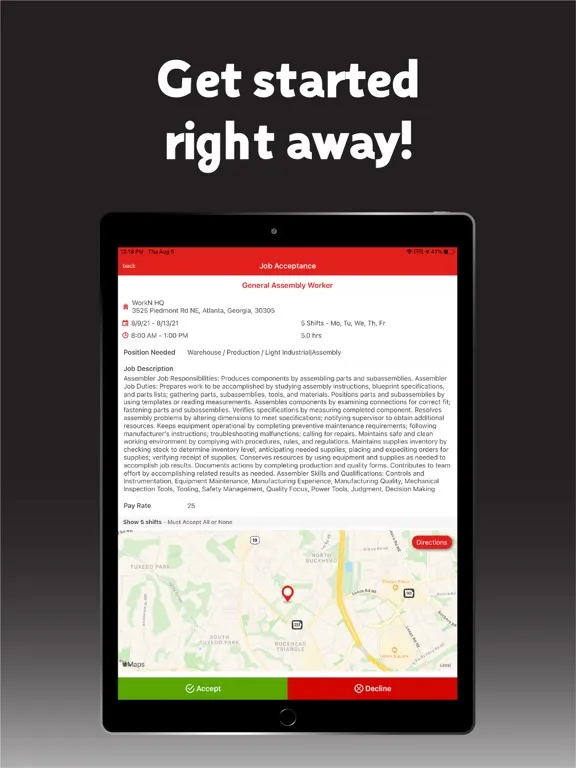 Zrzuty ekranu Allegiance Staffing iPad 