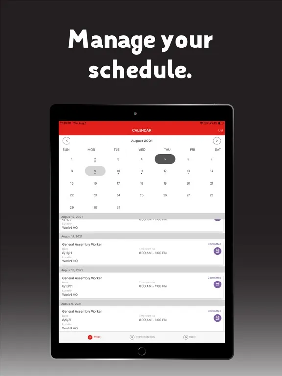 Zrzuty ekranu Allegiance Staffing iPad 