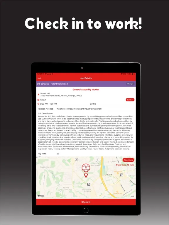 Zrzuty ekranu Allegiance Staffing iPad 