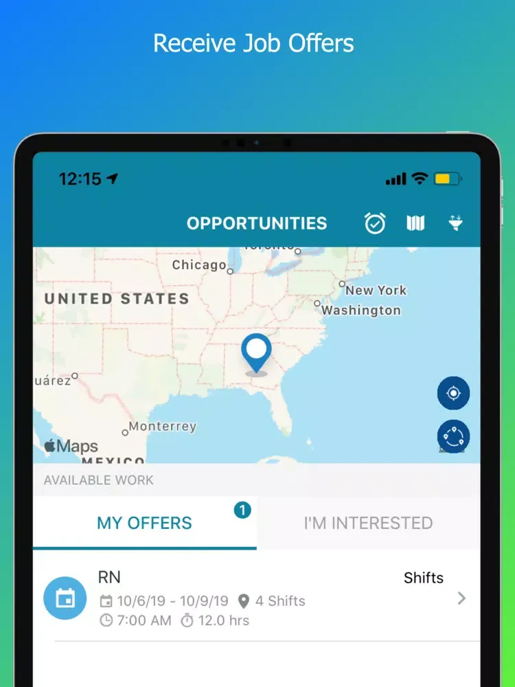 Alto Health Care Staffing iPad  Screenshots