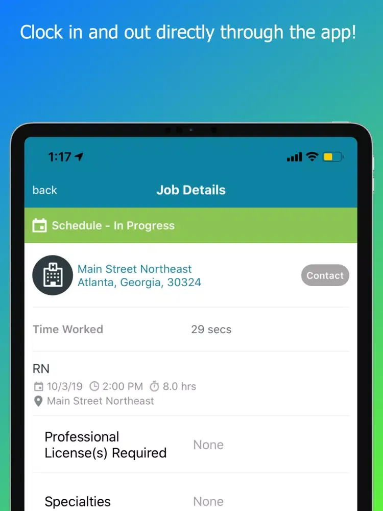 Alto Health Care Staffing iPad  Screenshots